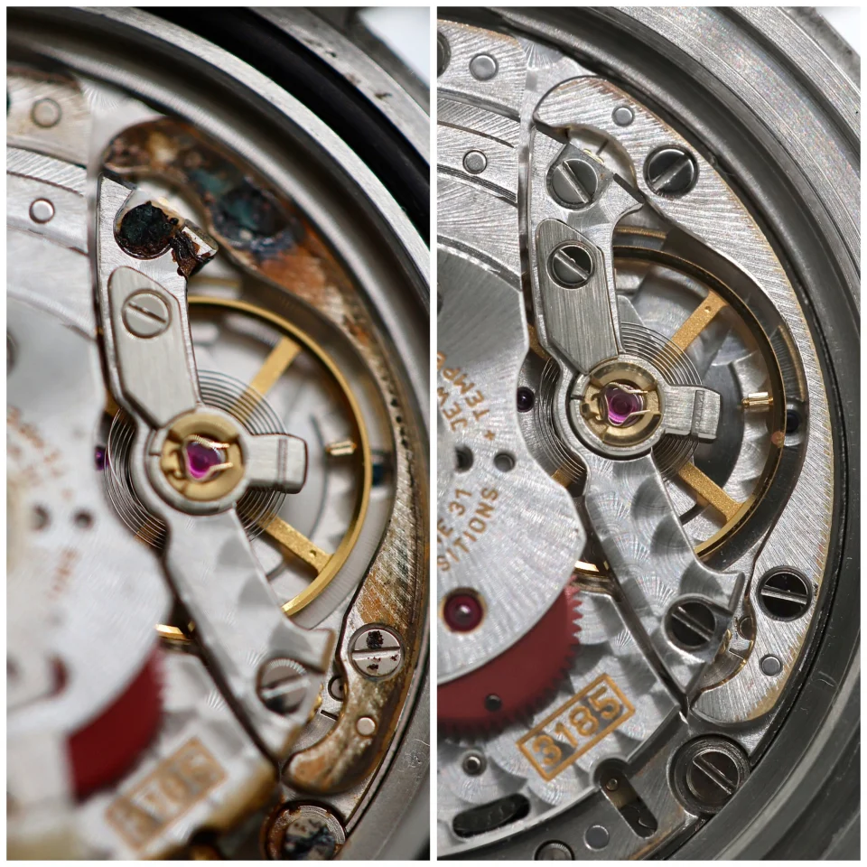 Rolex Date | Kaliber 3185 | Rostschaden